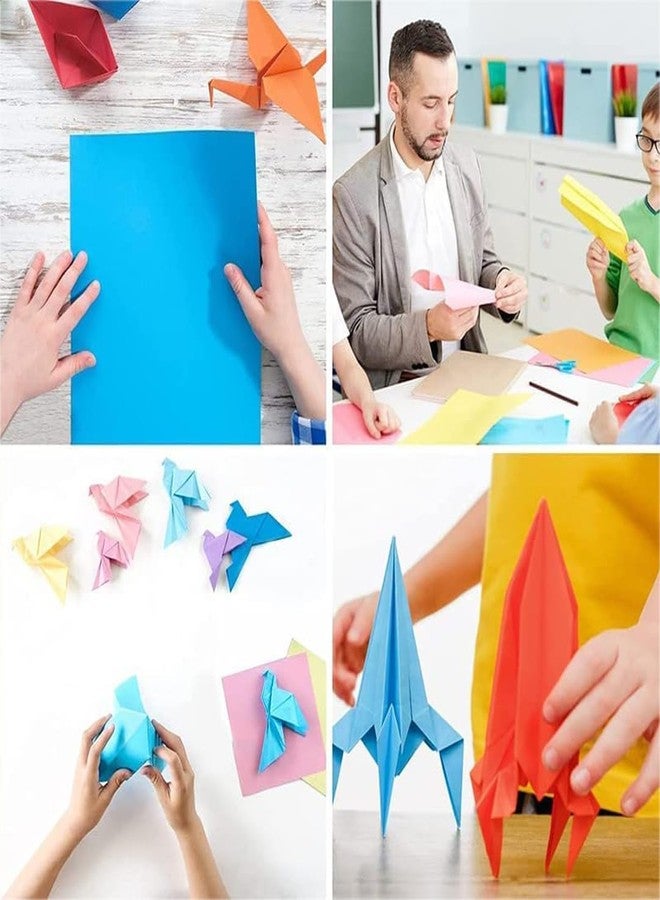 OFIXO 200pcs DIY Square Origami Paper Double Sides Solid Color Folding Paper Multicolor Kids Handmade Scrapbooking Craft Accessories Unruled 15 x 15 Origami Paper (Mixed Color) - Image 4